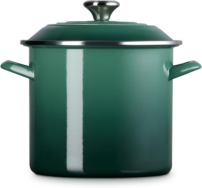 Le Creuset Enamel on Steel Traditional Stockpot, 8 qt.,Artichaut with Stainless Steel Knob