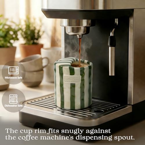 Ceramic Travel Coffee Mug with Straw Hole 12oz, Espresso Cups