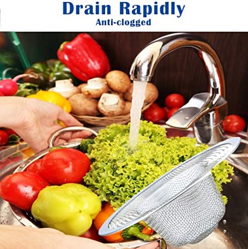 40 pcs Heavy Duty Stainless Steel Slop Basket Filter Trap, 2.75" Top / 1" Mesh Metal Sink Strainer,Perfect for Kitchen Sink/Bathroom Bathtub Wash Basin Floor Drain Balcony Drain Hole RV Sink