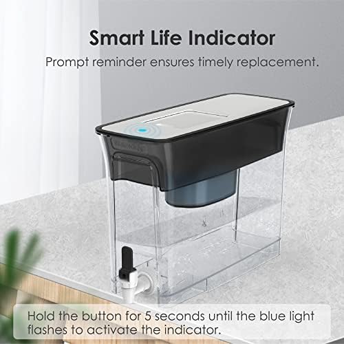 Waterdrop WFD-40L-A Water Filter Dispenser, Alkaline Filtration, Black