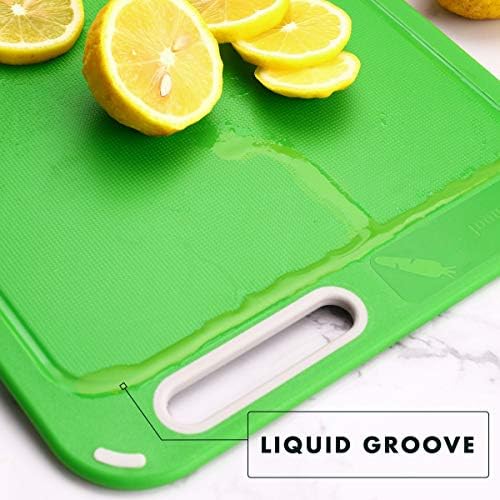 Color Coded Cutting Boards Set of 4 with Holder, BPA-Free