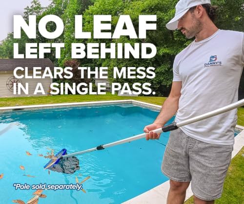 Aluminum Frame Pool Net Rake // Heavy Duty Deep Bag Pool Nets for Leaves