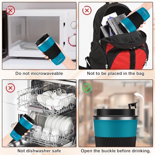 MOMSIV 17oz Travel Coffee Mug, Insulated Coffee Cup with Leakproof Lid