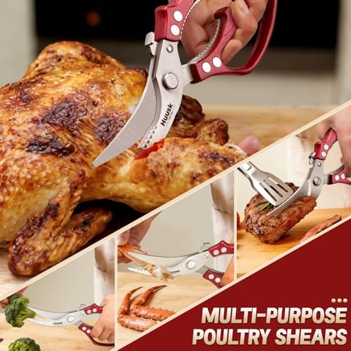 Huusk Poultry Shears Heavy Duty – All Purpose Japanese Kitchen Scissors
