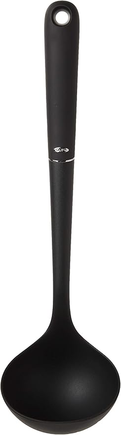 OXO Good Grips 8 Piece Stainless Steel Measuring Cups and Spoons Set & OXO Good Grips 4-Piece Nylon Tool Set, 2.3, Black & OXO Good Grips Nylon Ladle, Black, One Size