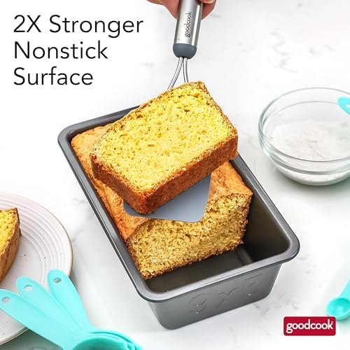 GoodCook PRO Loaf Pan Nonstick Carbon Steel Bakeware with Easy-Clean Non-Stick Coating, Oven & Dishwasher Safe Pan for Breads Pound Cakes Banana Breads & More, Gray, 9 x 5-Inch (Pack of 6)