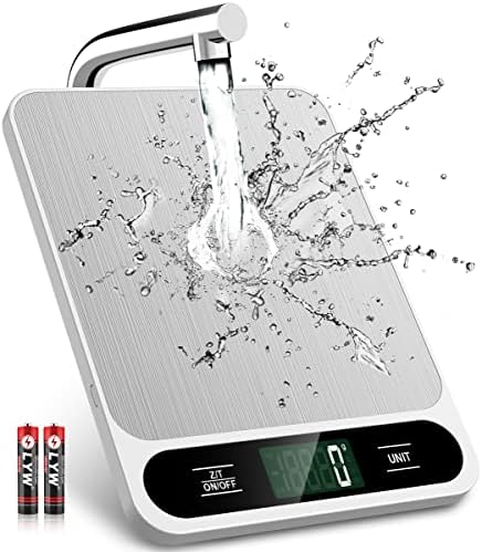 Mik-Nana Food Scale White, 22lb/10kg Digital Kitchen Scale Grams and Ounces