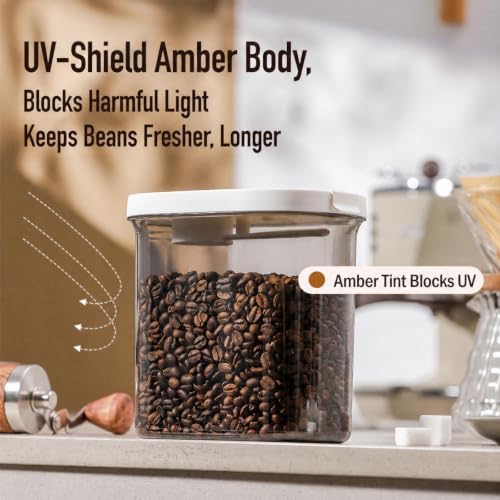 Airtight Coffee Canister 60oz with Magnetic Scoop, BPA Free
