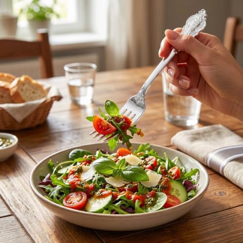 WDF 200 Pieces Silver Plastic Silverware Disposable - 50Guests Silverware Plastic Cutlery - Disposable Utensils Includes 100 Forks, 50 Spoons, 50 Knives Perfect for Christmas Wedding or Party