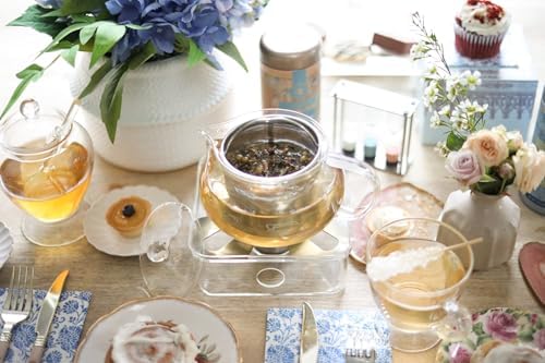 Teabloom Kyoto 2-in-1 Tea Kettle/Tea Maker – Heatproof Glass Teapot with Removable Loose Tea Filter – Tea Connoisseur's Choice