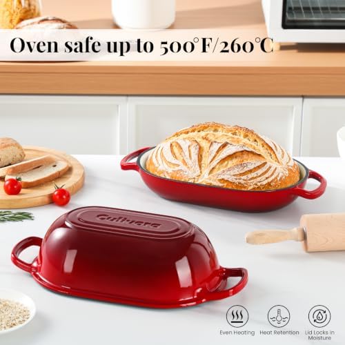5-Quart Oval Dutch Oven for Bread Baking