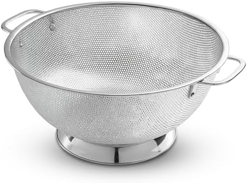 Bellemain Stainless Steel Colander for Kitchen, 5 Qt Pasta & Rice Strainer