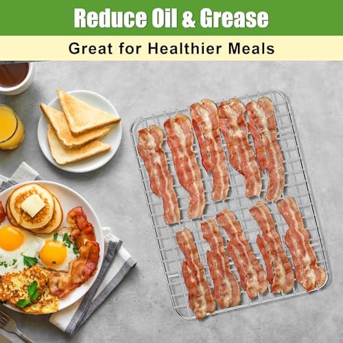 Homikit 8.7"x6.3" Stainless Steel Mini Cooling Rack Set Fit 9x7 Sheet Pan