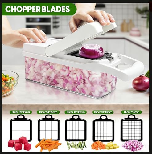 Multi 23-in-1 Pro Vegetable Chopper & Mandoline Slicer, 10 Blade-in-1
