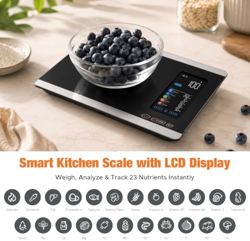AI Voice Food Scale with Nutritional Calculator, Type-C, Fitdays+