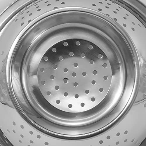 ExcelSteel Colander Set Stainless Steel | Nesting Design | Mirror Polished-| Oversized Handles-| 1-4 Quart,Set of 3,(Pack of 6)