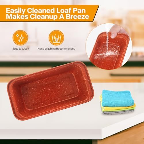 2-Pack Loaf Pan, Nonstick Bread Pans, 10In Banana Bread Pan, Bread Pans for Homemade Bread, Loaf Pan for Family Parties, Beginner Bakers