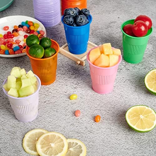 Lilymicky 500 Pack 5 oz Disposable Plastic Cup in 5 colors, Great for Party