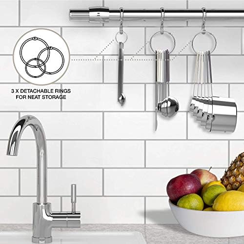CuttleLab 22-Piece Stainless Steel Measuring Cups and Spoons Set, Tad Dash Pinch Smidgen Drop Mini Measuring Spoons, Measuring Stick Leveler, Measurement Conversion Chart Fridge Magnet, (Charcoal)