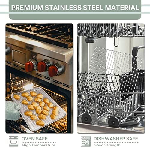 Herogo Baking Cooling Rack Set of 2, 15.3” x 11.2” Wire Cooking Rack