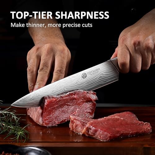 YOTSUBA 9 Inch Japanese Chef Knife with Full Tang Rosewood Handle