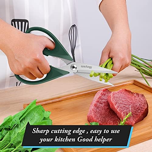 iBayam 2-Pack 8.5" Kitchen Shears, Heavy Duty, Cut Meat, Poultry, Herbs