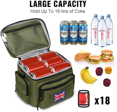 Lunch Box for Men, 12L Leakproof Tactical Lunch Bag Large Cooler for work