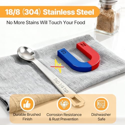 18/8(304) Mini Measuring Spoon Set, Small Teaspoon for Tiny Measurement
