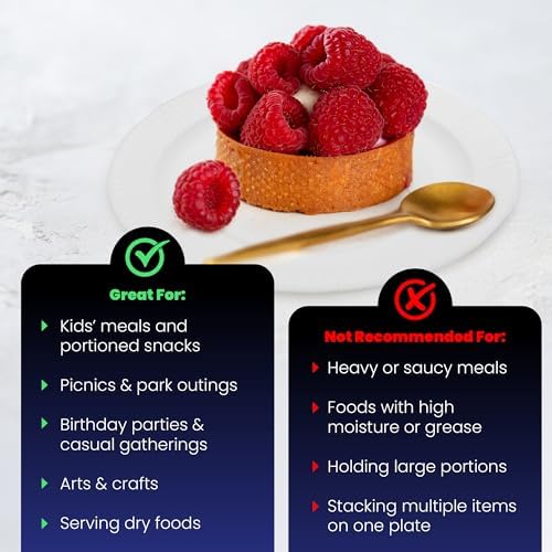 Hygloss Paper Plates 6-Inch, 500 Count, White, Uncoated, Microwave Safe