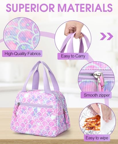 Lunch Bag for Women, Corduroy Small Insulated Lunch Box