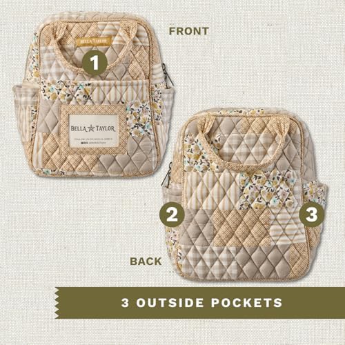 Bella Taylor Lunch Tote, Quilted Lunch Bag, Prairie Meadow Patch