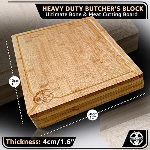 Deer & Oak Extra Thick Solid Wood Cutting Board 15.8 x 11.8 x 1.5 in