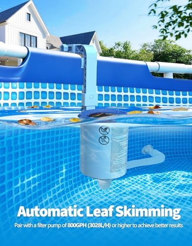 BluSwim Above Ground Pool Surface Skimmer with 3 Filter Socks