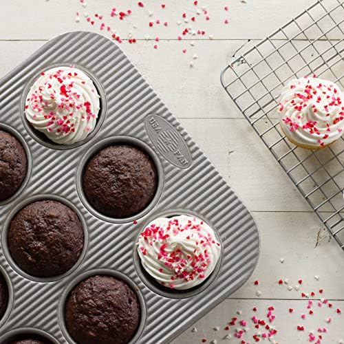 USA Pan Nonstick Toaster Oven 6 Cup Muffin Pan, Aluminized Steel (Pack of 6)