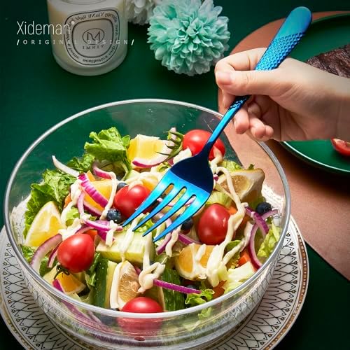 Premium Hammered 18/10 Stainless Steel Serving Utensil Set, 7-Piece