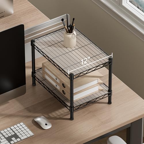 SINGAYE Small Shelves Kitchen Storage Shelf Wire Shelving Metal Adjustable