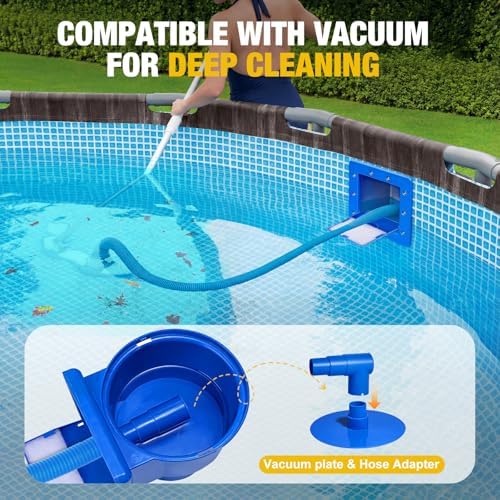Above Ground Pool Skimmer for Intex Coleman Bestway Pools – Thru-Wall Skimmer Kit with Leak-Free Teflon Tape & Cutting Template, Universal Fit, Easy DIY Install