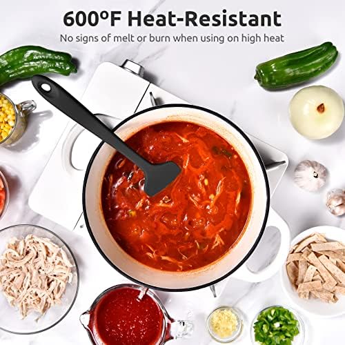 U-Taste Silicone Large Spatula, 600ºF High Temp Bowl Scraper, 11.38", Black