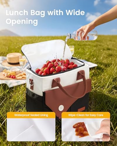 LOVEVOOK Lunch Box for Women,Large Insulated Leakproof Lunch Bag for Work
