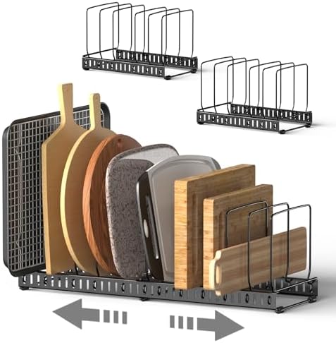 HzTinT Cutting Board and Baking Tray Cookie Sheet Organizer for Cabinet