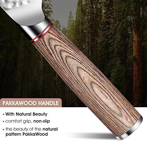 Huusk Japanese Meat Cleaver Knife - 8 Inch Butcher Knife for Meat Cutting