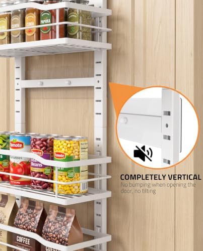 Moforoco White 9-Tier Over The Door & Wall Mount Pantry Organizer