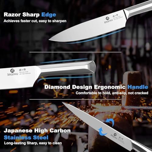 imarku 16-Pieces Knife Set, High-Carbon Stainles Steel Kitchen Knife Set