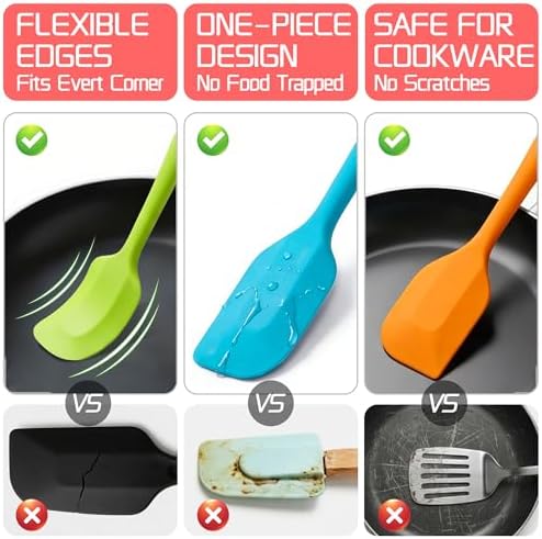 5 Pieces Silicone Spatula Set BPA Free
