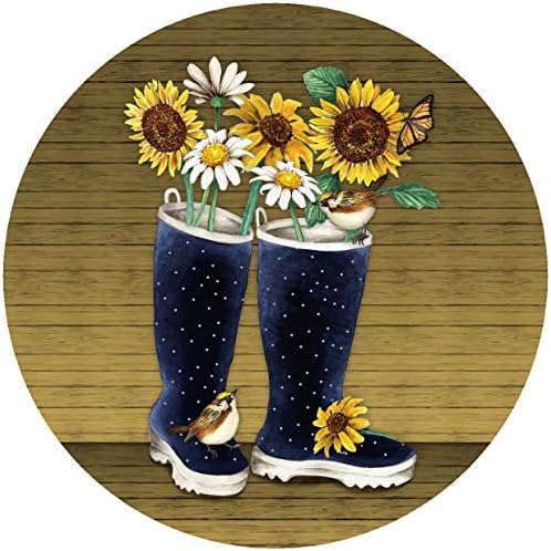 Andreas Silicone Jar Opener, GG Wooden Rainboots – 6.25" Non-Slip Lid Gripper & Garlic Peeler, Food and Dishwasher Safe, Multi-Use, Durable Silicone & Fabric, Made in the USA, JO-GGRBW