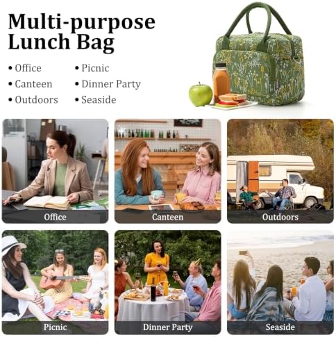MEXS Insulated Lunch Bag for Women Men Large Reusable Lunch Box Adult Leakproof Portable Cooler Tote Bags for Work Picnic