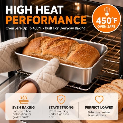 Loaf Pans 9x5 Inch, 8 Pack Bread Pans for Baking