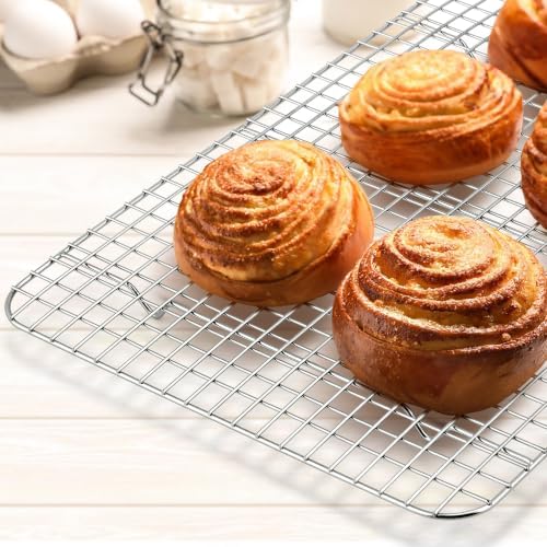 Cooling Rack Set of 2, E-far 18½x12½ Wire Racks for Baking Cooking Grilling