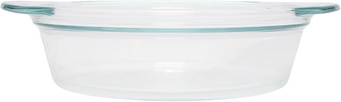 Pyrex 2.5-Quart Deep 9.5in Pie Plate – Perfect for Sweet Rolls, Pot Pies, and Pies – Made in USA