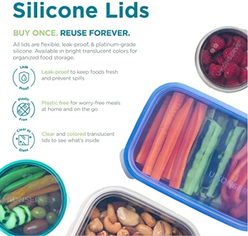 U-Konserve 15 oz Stainless Steel Bento Box Food Container Clear